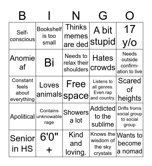 Meursault Bingo Card