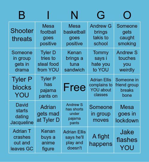 24-25 School Year Bingo Card