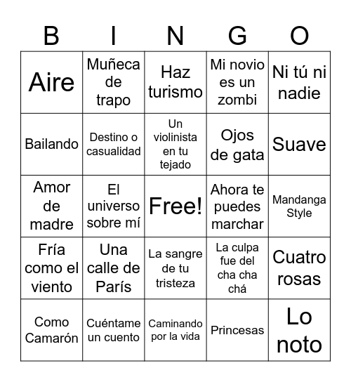 BINGO BIEL Bingo Card