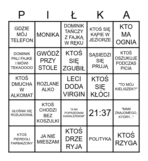 (DRUGI)KAWALERSKI Bingo Card