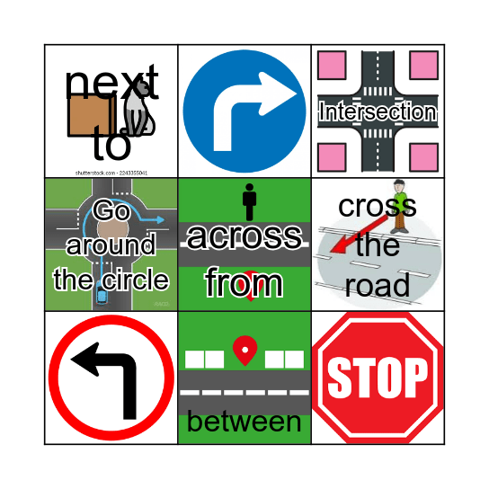 Directions Bingo Card