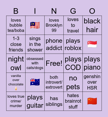— life bingo — Bingo Card
