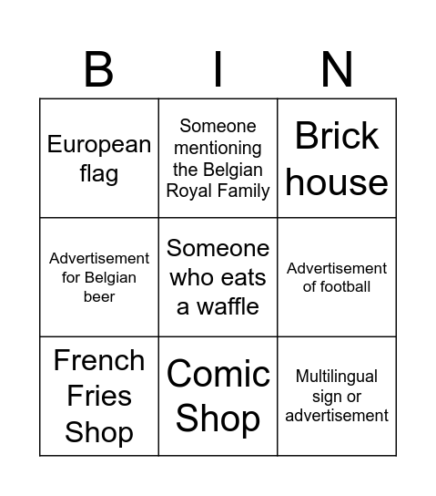 Antonia_LA GS (Englisch) Bingo Card