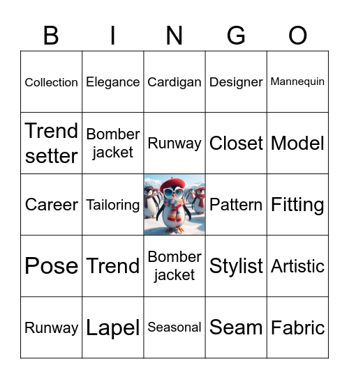 Let's play Fashion Bingo! Bingo Card