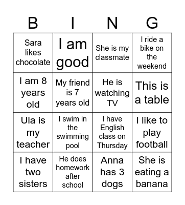 QUESTIONS Bingo Card