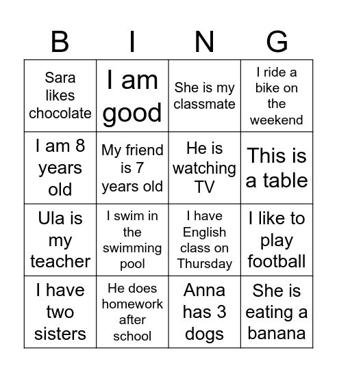 QUESTIONS Bingo Card