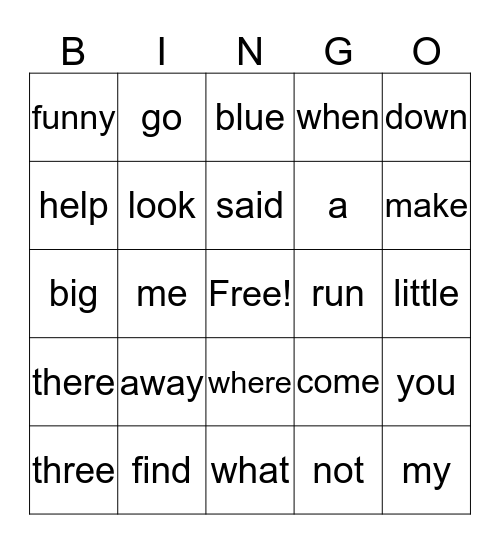 Week 1 Bingo Card