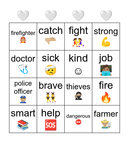 Jimmy's Job Bingo Card