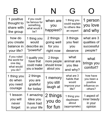 Icebreaker BINGO Card