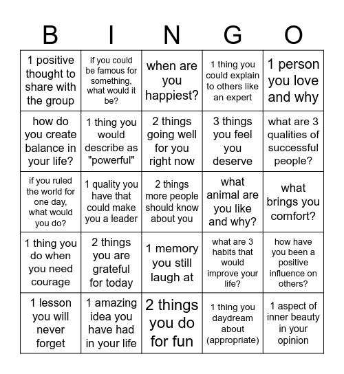 Icebreaker BINGO Card