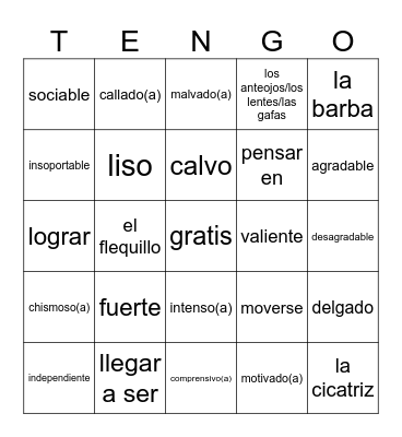 Mi Presentación Personal Bingo Card