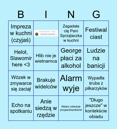 WH Kraków office Bingo Card