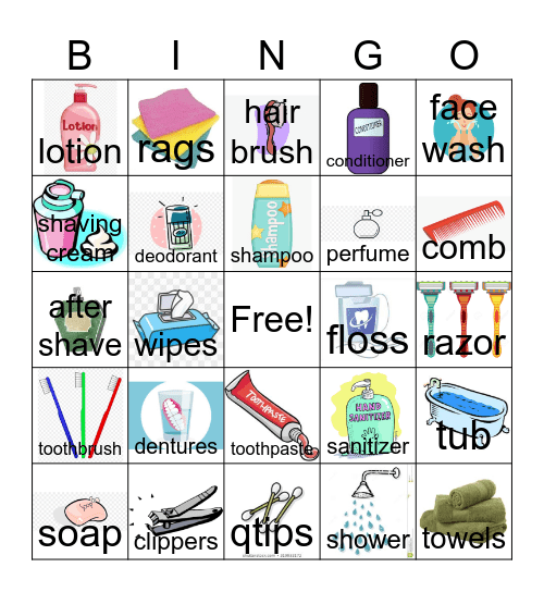 Hygiene Bingo Card