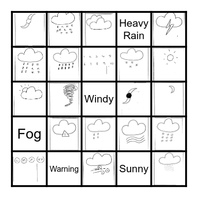 Weather Symbol BINGO Card