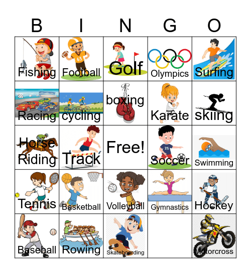 Sports Bingo Card