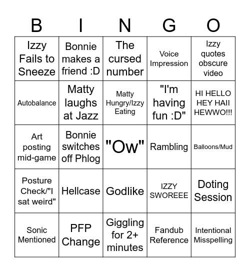 Bingo and Round Bingo Card