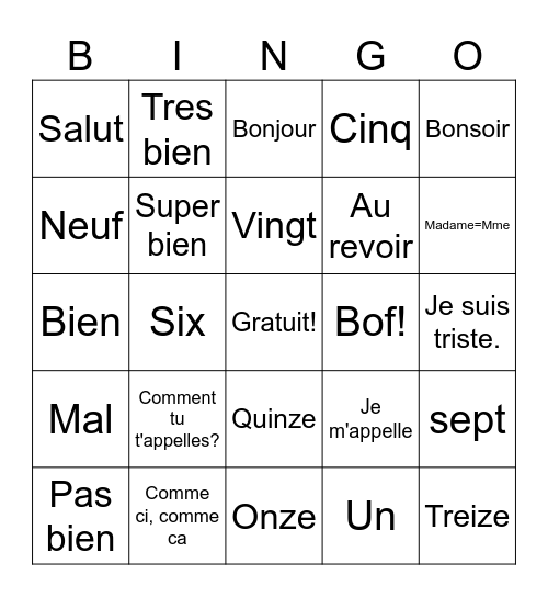 Emma Roche Bingo Card