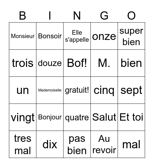 Iyanna Williams Bingo Card