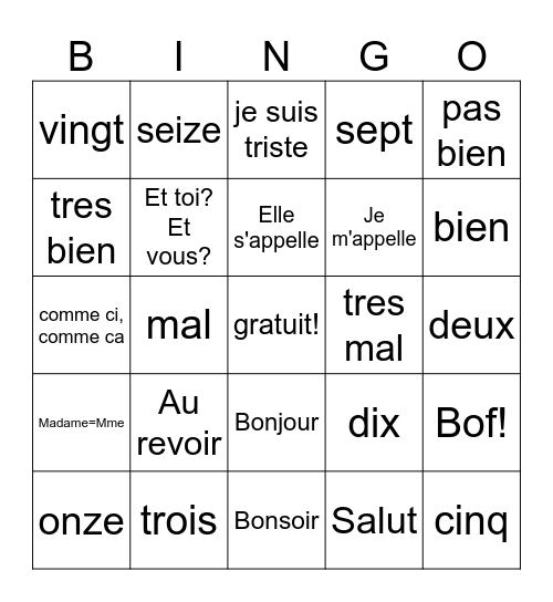 Arushi Cholleti Bingo Card