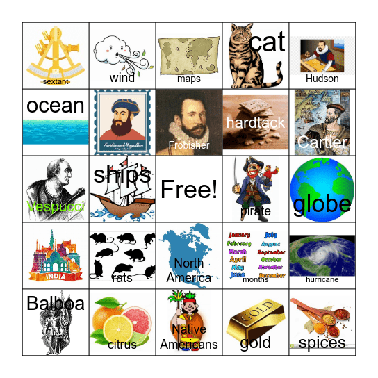 New World Exploration Bingo Card