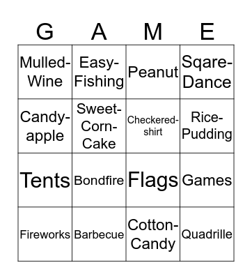 BINGO Card