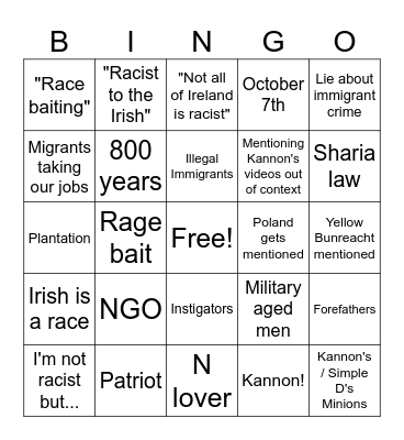 Anti-Racism Bingo Card
