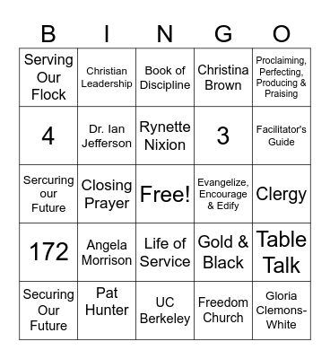 Lay Facts Bingo Card