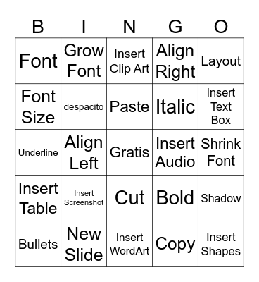 HGW BINGO Card