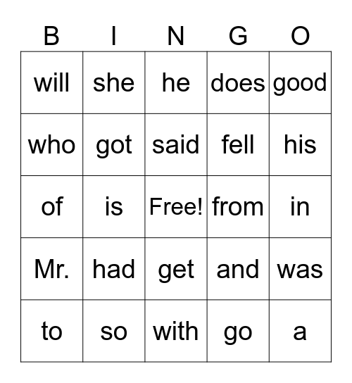 18 Bingo Card