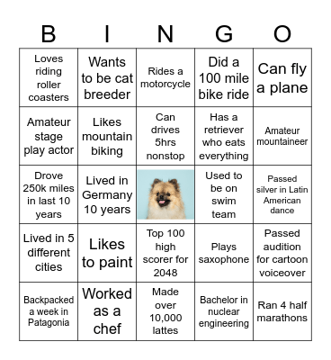 Winner receives $25 gift card Bingo Card