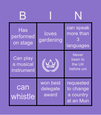 QMUN Bingo Card