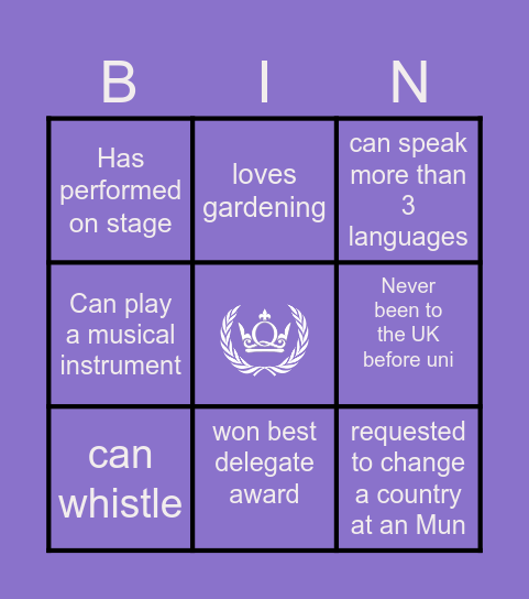 QMUN Bingo Card