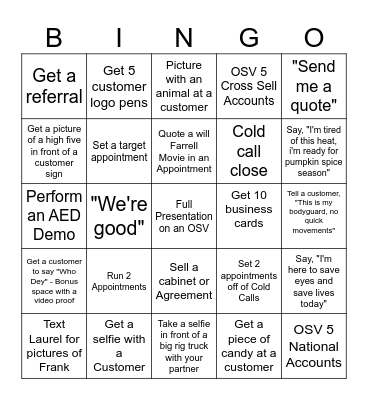 Phone Block Bingo Card
