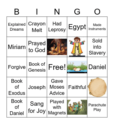 UNKNOWN HEROES OF THE BIBLE Bingo Card