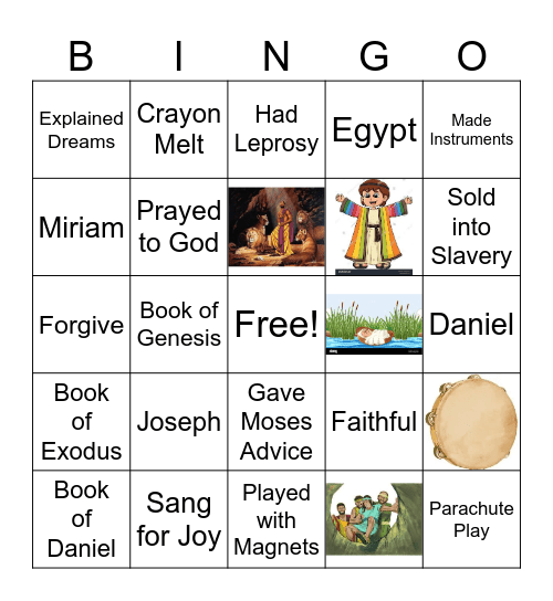 UNKNOWN HEROES OF THE BIBLE Bingo Card
