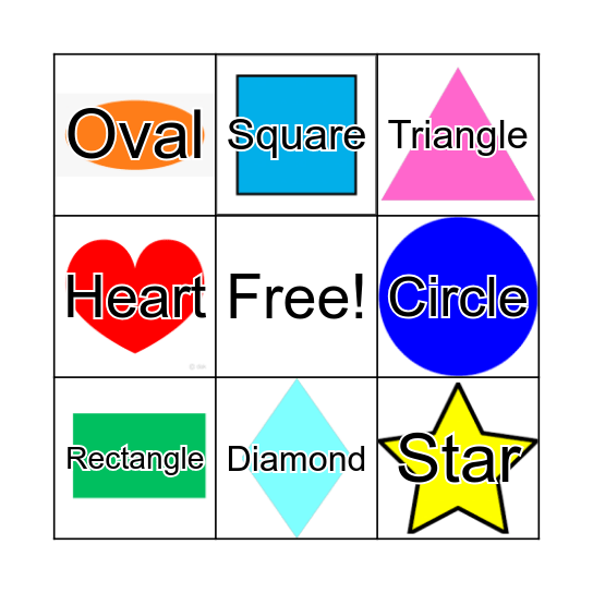 Shape Bingo Card