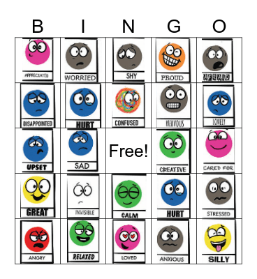 Feelings Bingo Card