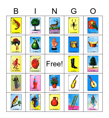 Loteria Mexicana Bingo Card