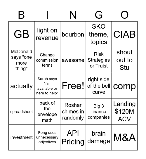 Kool Kidz Bingo Card