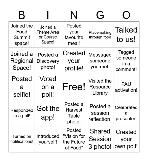 Partner Portal Bingo Card