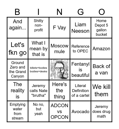 Jeremy-isms Bingo Card