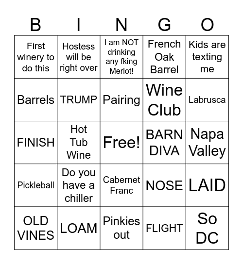 Hope BDAY Bingo Card