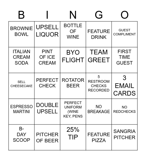 BIRRA BINGO Card