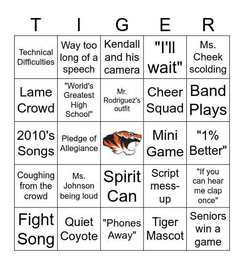 assembly bingo Card