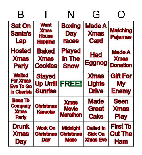 FIFS NEVER HAVE I EVER Bingo Card