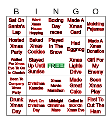 FIFS NEVER HAVE I EVER Bingo Card