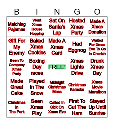 FIFS NEVER HAVE I EVER Bingo Card