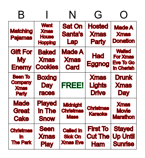 FIFS NEVER HAVE I EVER Bingo Card