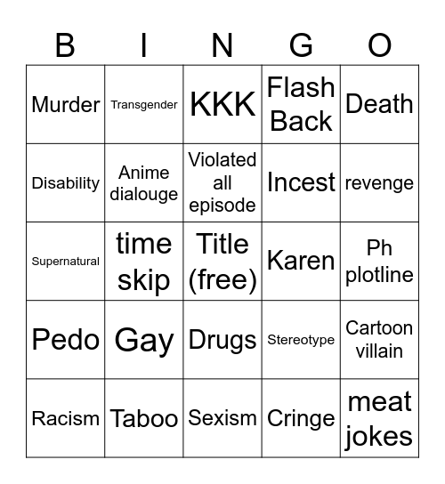 TOMORROWS TACHING Bingo Card