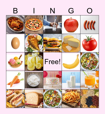 Food Bingo Card